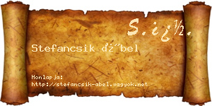 Stefancsik Ábel névjegykártya