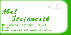 abel stefancsik business card